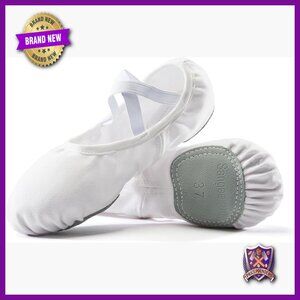Women's Ballet Shoes Stretch Canvas Split Sole Dance Slippers for Practice